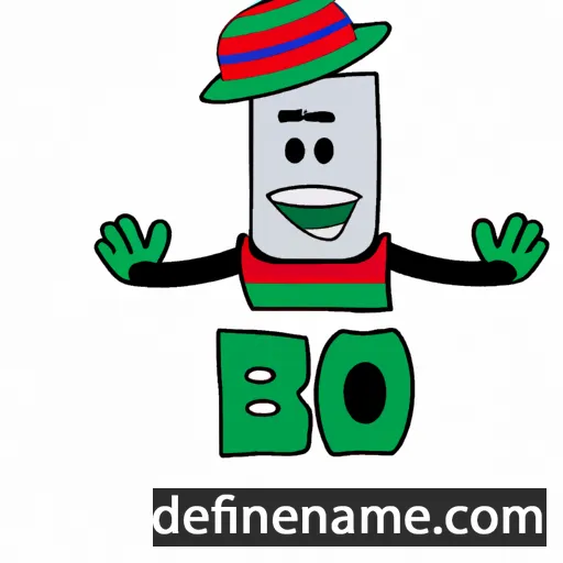 cartoon of the name Bo