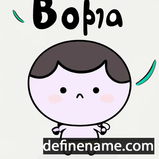 cartoon of the name Bopha