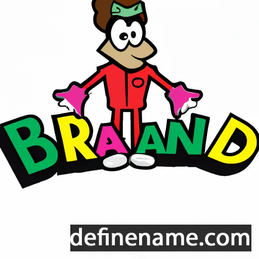 cartoon of the name Brandr