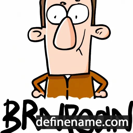 cartoon of the name Brannon