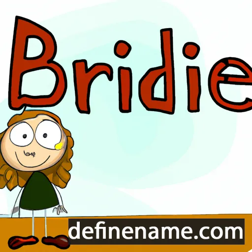 cartoon of the name Bridie