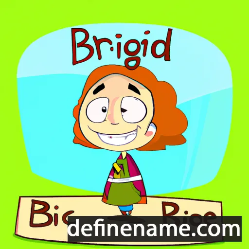 cartoon of the name Brigid