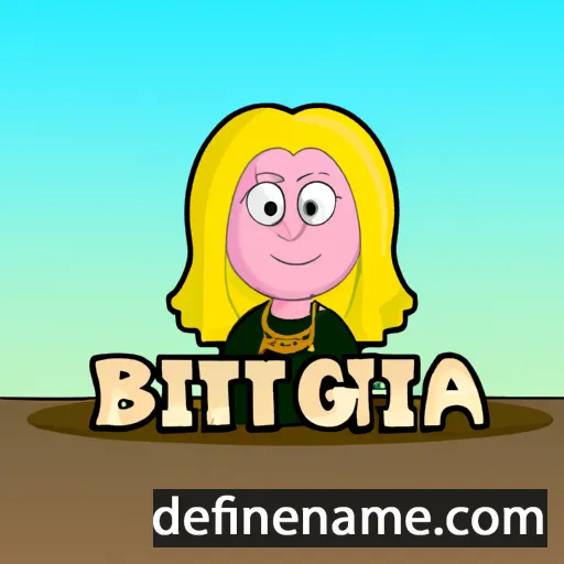 cartoon of the name Brigitta