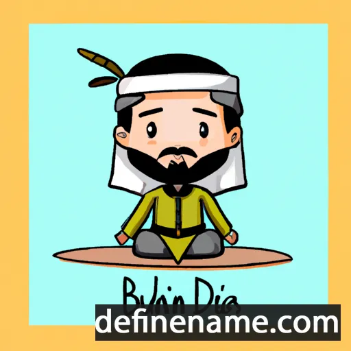 cartoon of the name Burhan al-Din