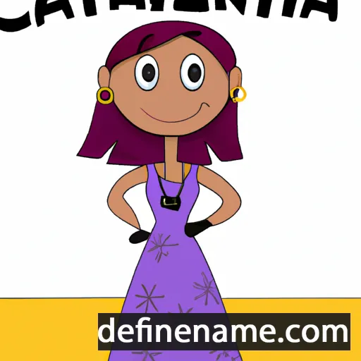 cartoon of the name Caetana