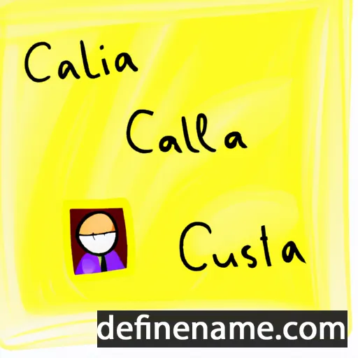 cartoon of the name Calista