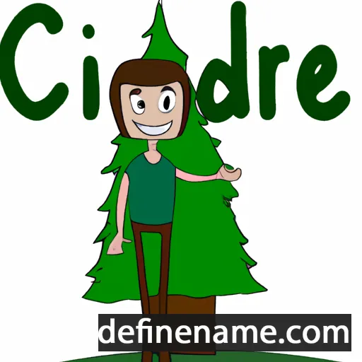 cartoon of the name Cedar