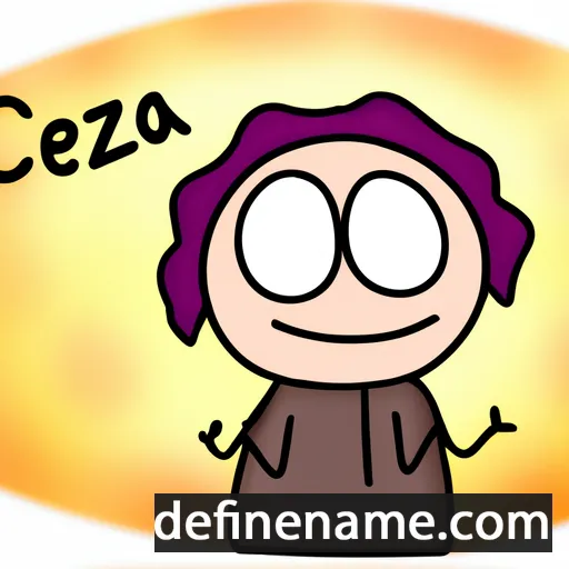 cartoon of the name Cezara