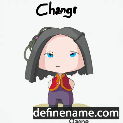 cartoon of the name Chang'e