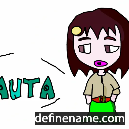 cartoon of the name Aruta