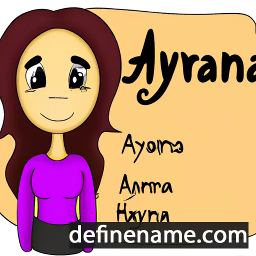 cartoon of the name Aryanna