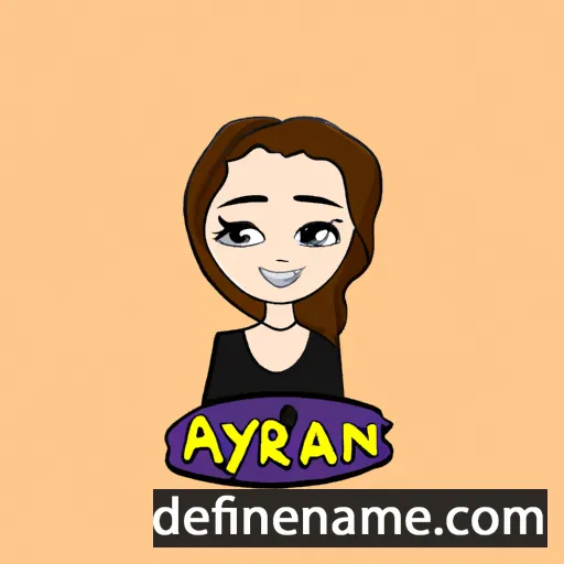 cartoon of the name Aryn