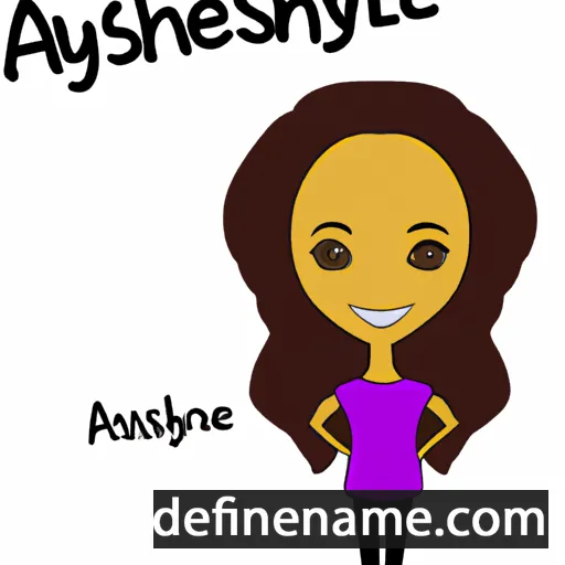 cartoon of the name Ashalyne