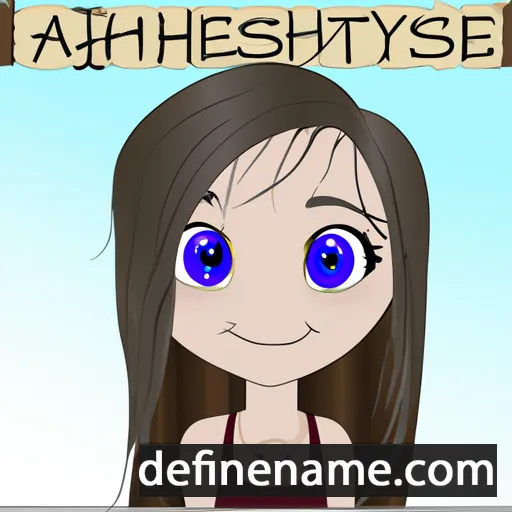 cartoon of the name Ashalynne