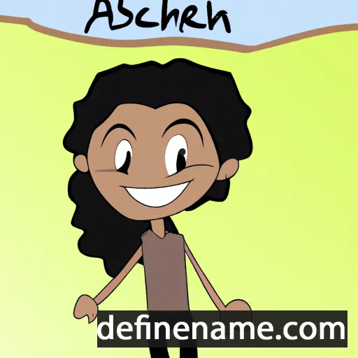 cartoon of the name Asheleen