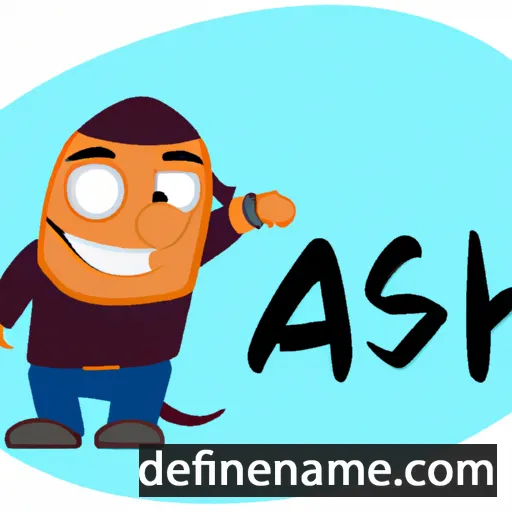 cartoon of the name Ashk