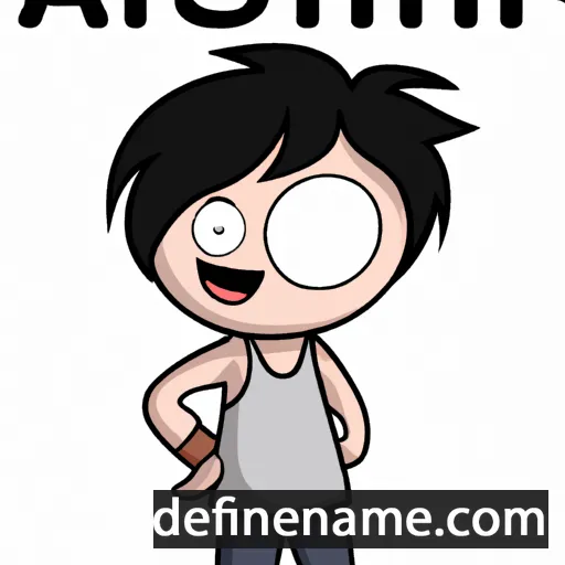 cartoon of the name Ashu