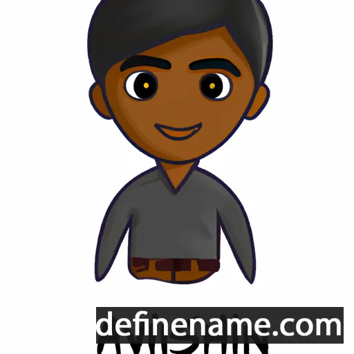 cartoon of the name Ashvin