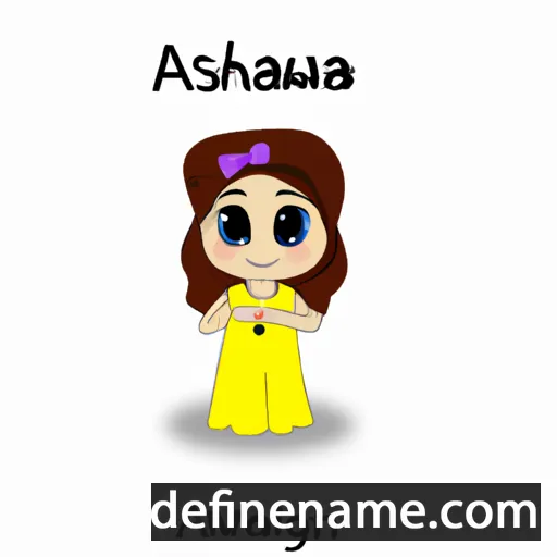 cartoon of the name Ashwaq