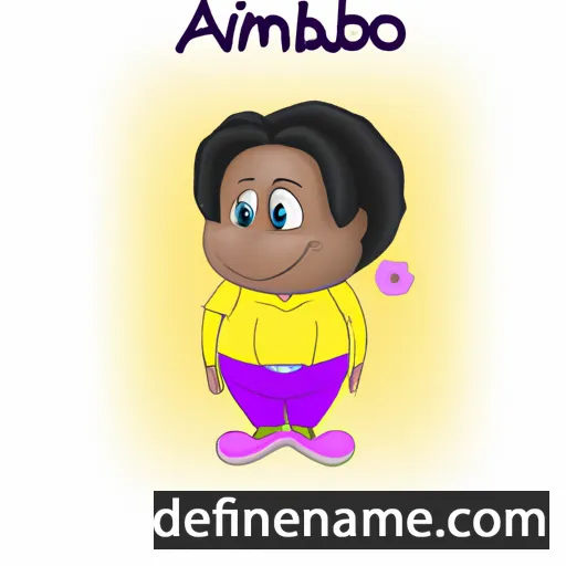 cartoon of the name Asimbola