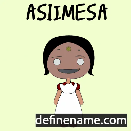 cartoon of the name Asimenia