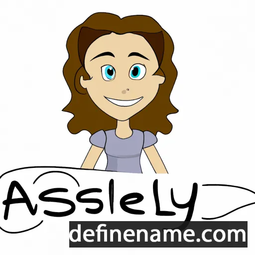 cartoon of the name Asley