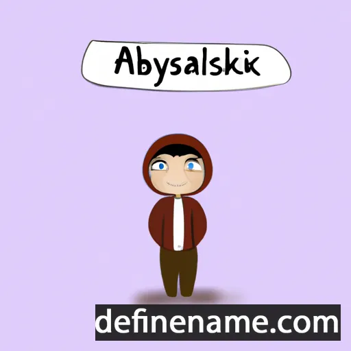 cartoon of the name Asylbek