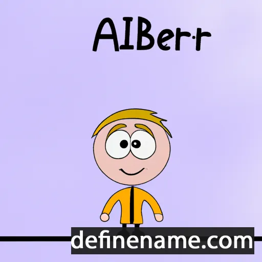 Aðalbert cartoon