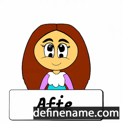 cartoon of the name Atifete