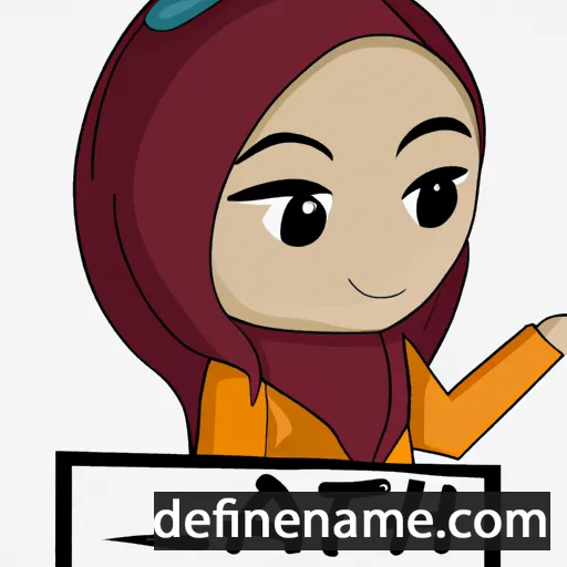 cartoon of the name Atiqah