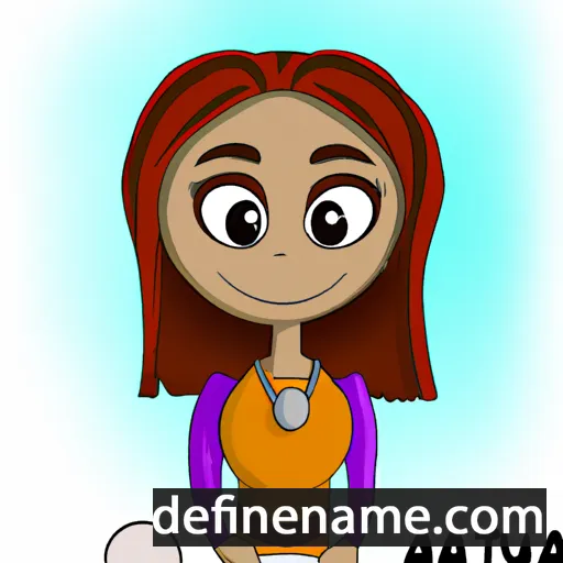 cartoon of the name Atiya