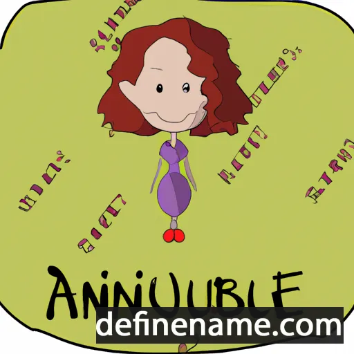 cartoon of the name Aubine