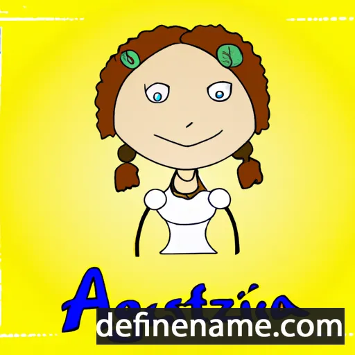 cartoon of the name Augusztina