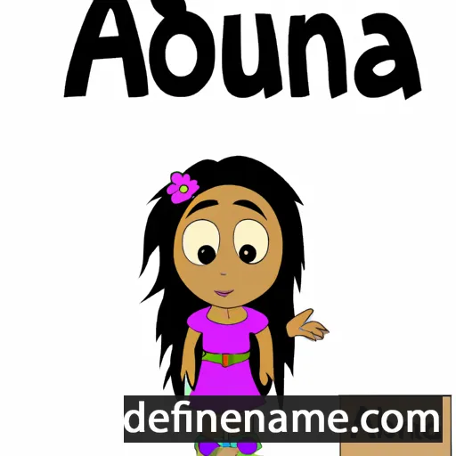 cartoon of the name Auhona