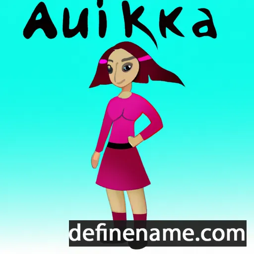 cartoon of the name Aukina