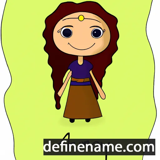 cartoon of the name Aunya