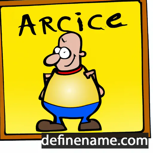 cartoon of the name Auseric