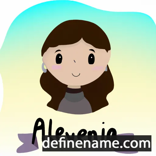 cartoon of the name Avalena