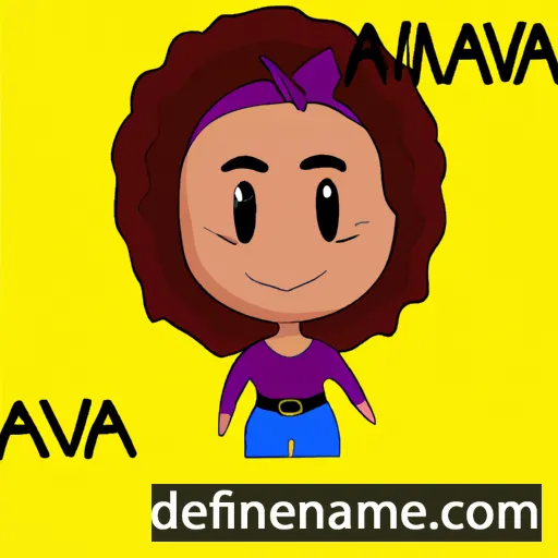 cartoon of the name Avana