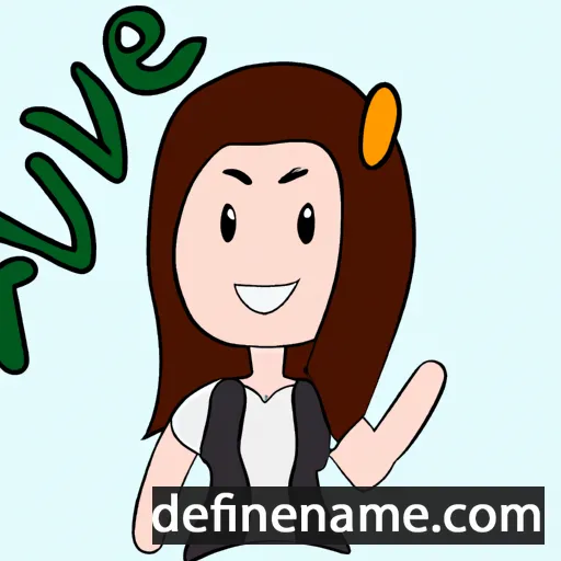 cartoon of the name Avie