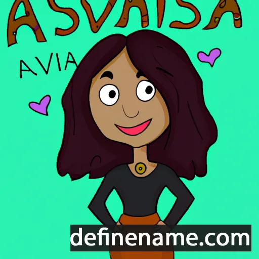 cartoon of the name Avisha