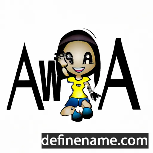 cartoon of the name Awa