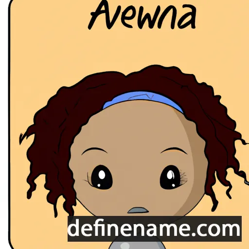 cartoon of the name Awena