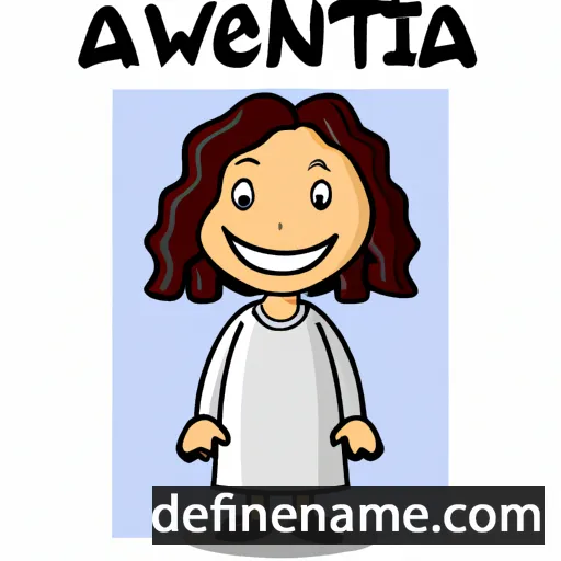 cartoon of the name Awentia