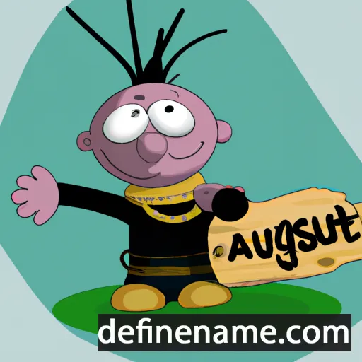 cartoon of the name Awgustu