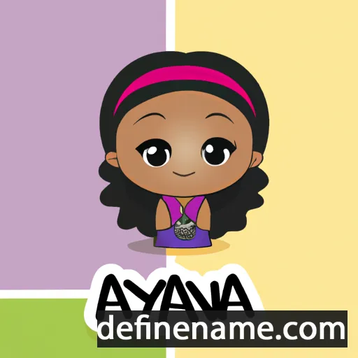 cartoon of the name Ayana