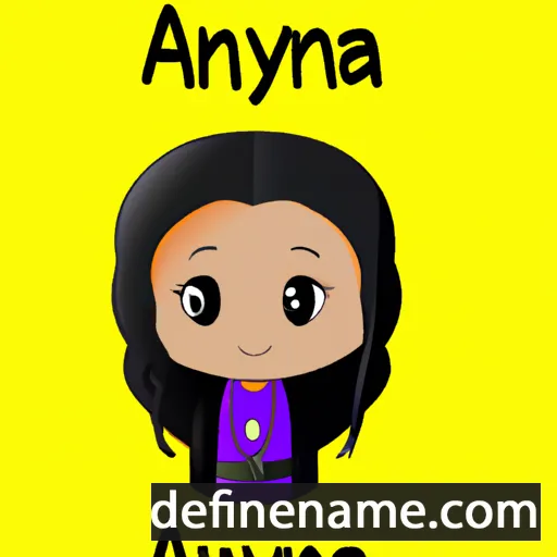 cartoon of the name Ayana