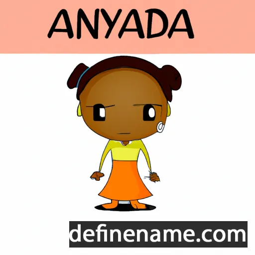 cartoon of the name Ayanda