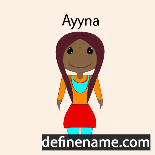 cartoon of the name Ayiina