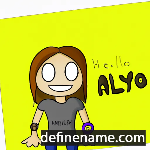 cartoon of the name Ayleo